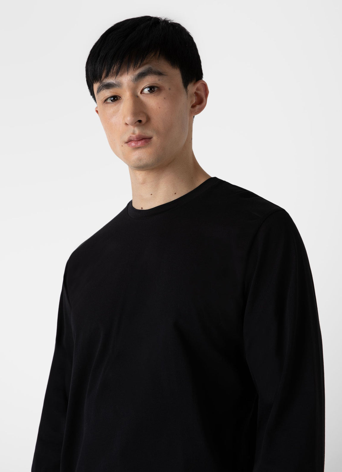Men's Long Sleeve Riviera Midweight T-shirt in Black