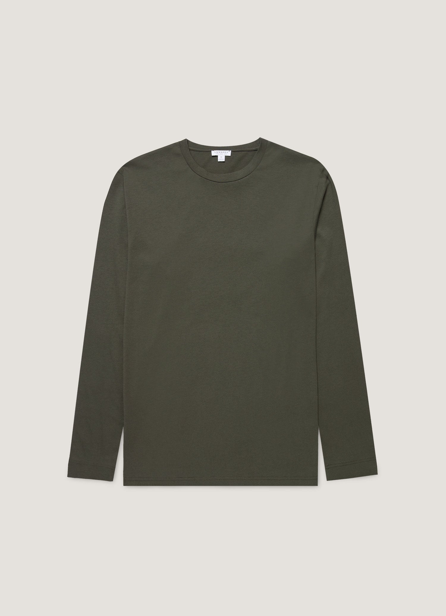 Men's Long Sleeve Riviera Midweight T-shirt in Dark Green