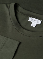 Men's Long Sleeve Riviera Midweight T-shirt in Dark Green