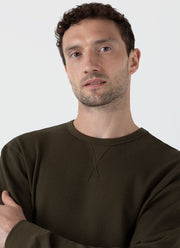Men's Long Sleeve Waffle T-shirt in Dark Olive