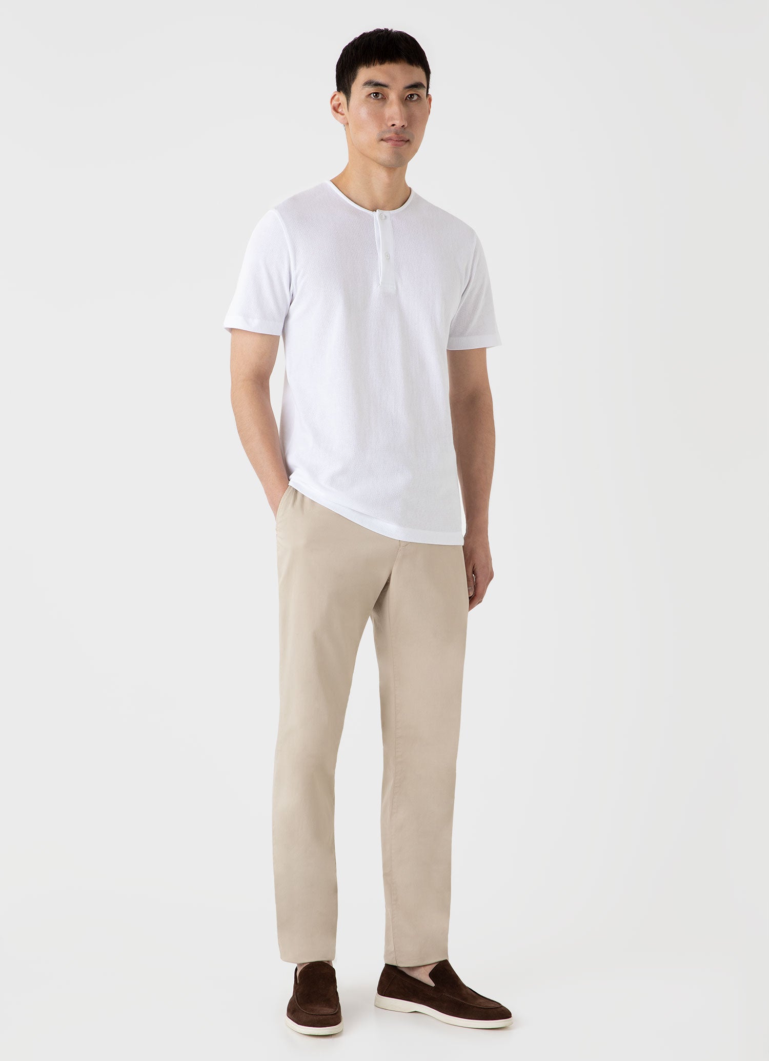 Men's Riviera Henley in White