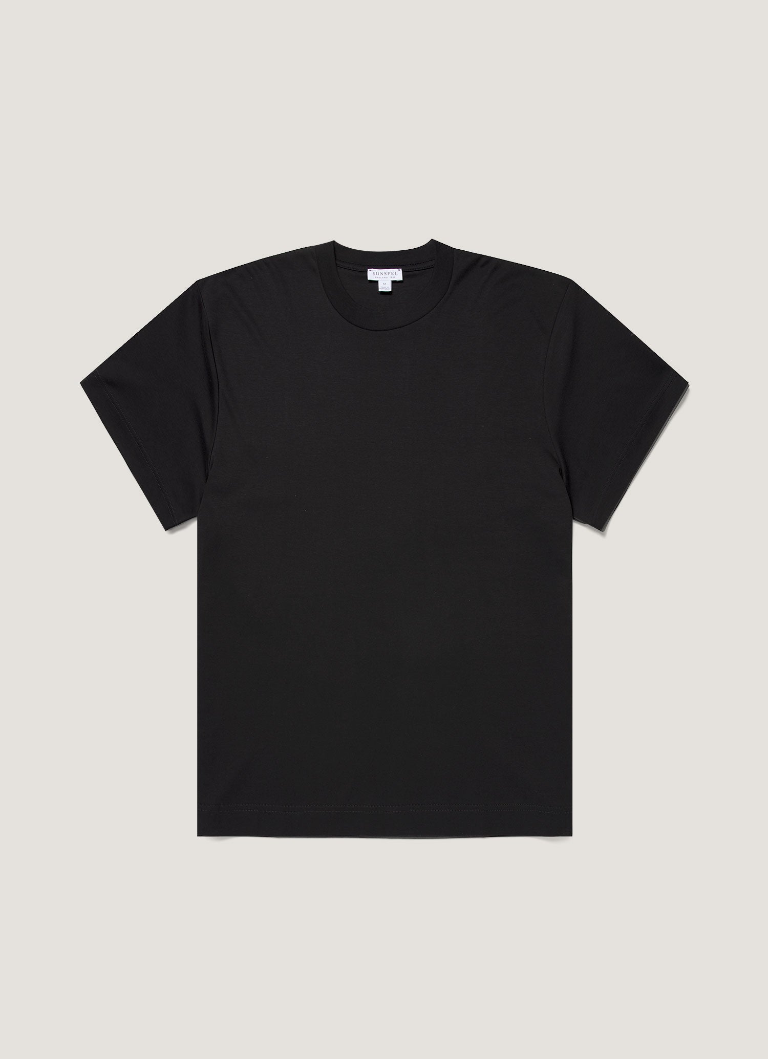 Men's Oversized Heavyweight T-shirt in Black | Sunspel