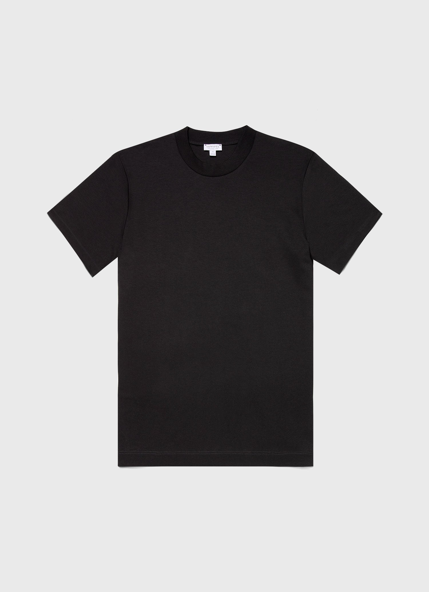 Men s Relaxed Fit Heavyweight T Shirt in Black Sunspel M