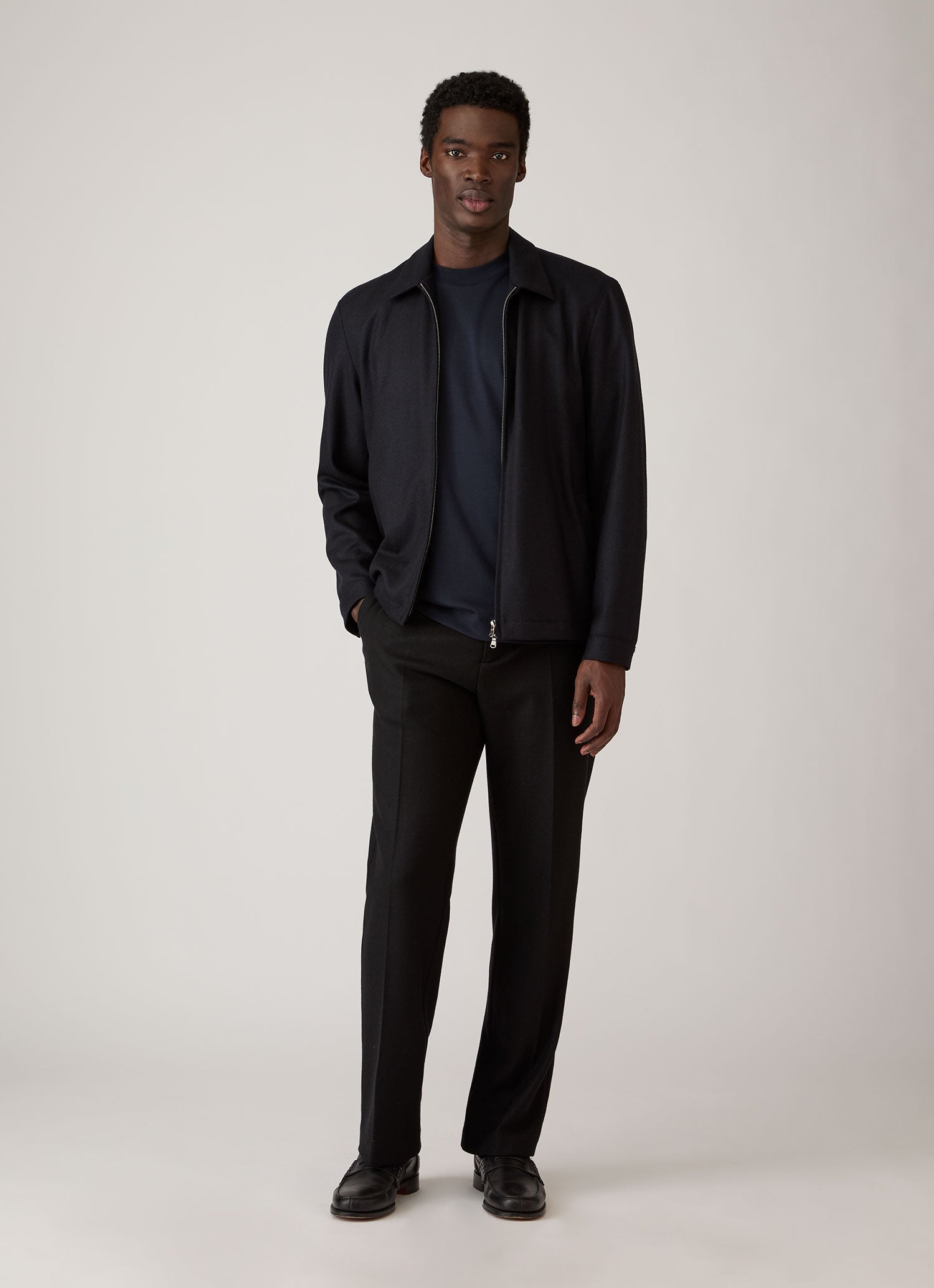 Men's Relaxed Fit Heavyweight T-shirt in Midnight Navy | Sunspel