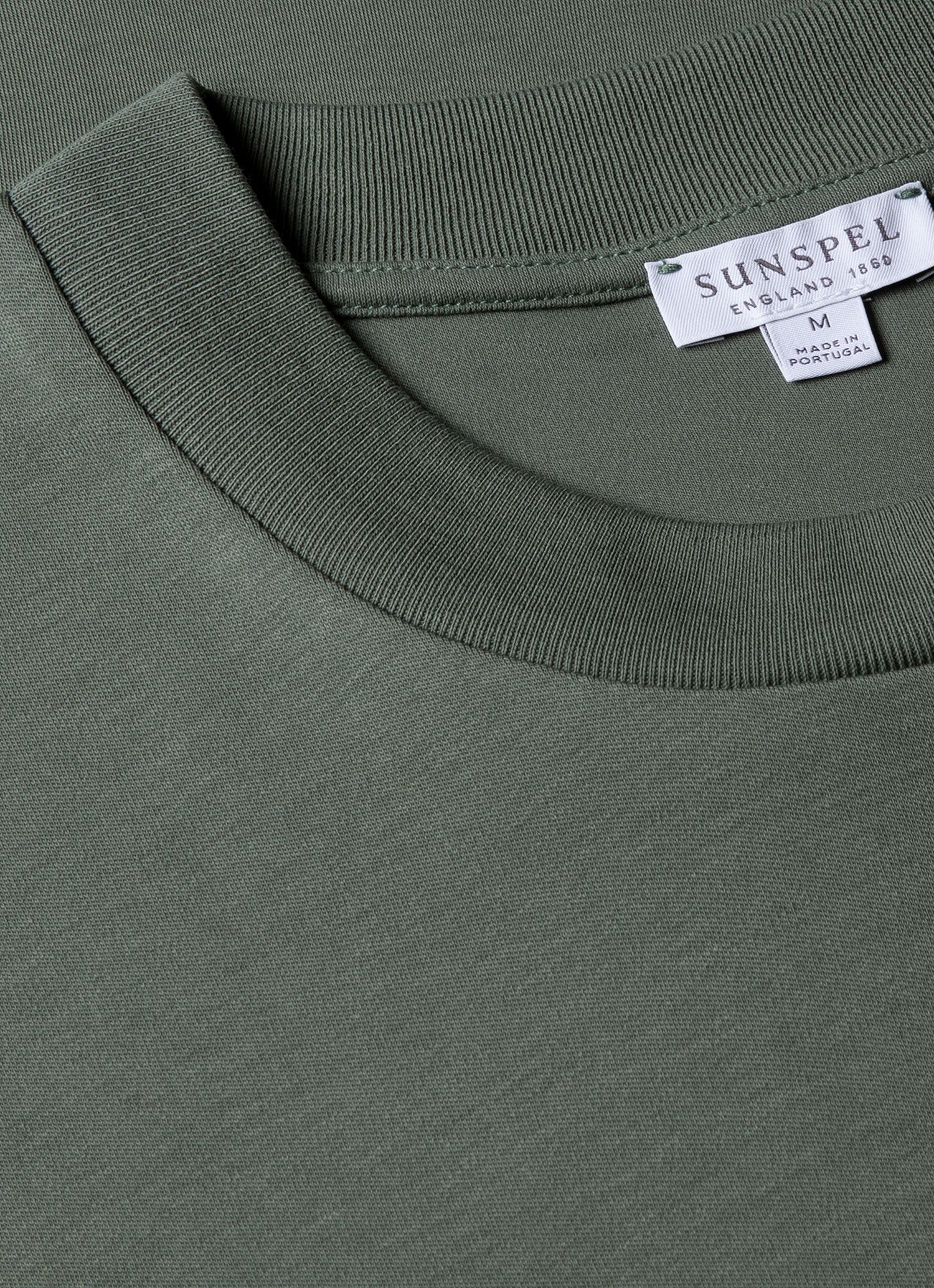 Men's Relaxed Fit Heavyweight T-shirt in Dusk Green | Sunspel