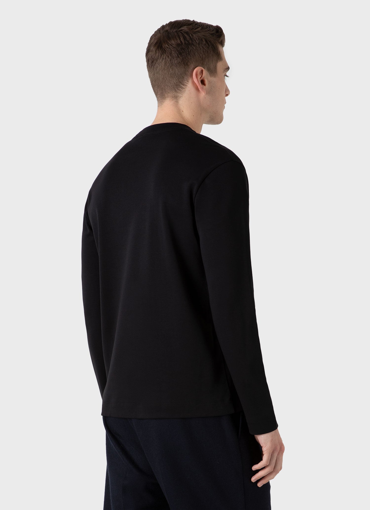 Men's Long Sleeve Heavyweight T-shirt in Black