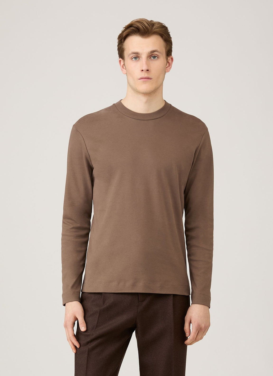 Men's Long Sleeve Heavyweight T-shirt in Bark