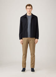 Men's Long Sleeve Heavyweight T-shirt in Slate Blue