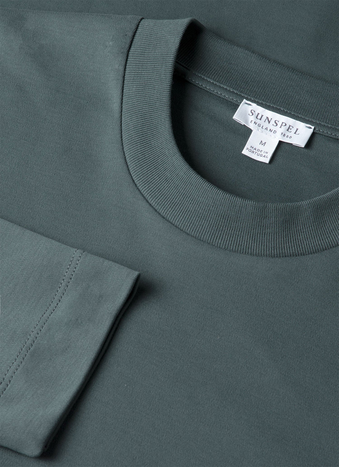 Men's Long Sleeve Heavyweight T-shirt in Dark Petrol