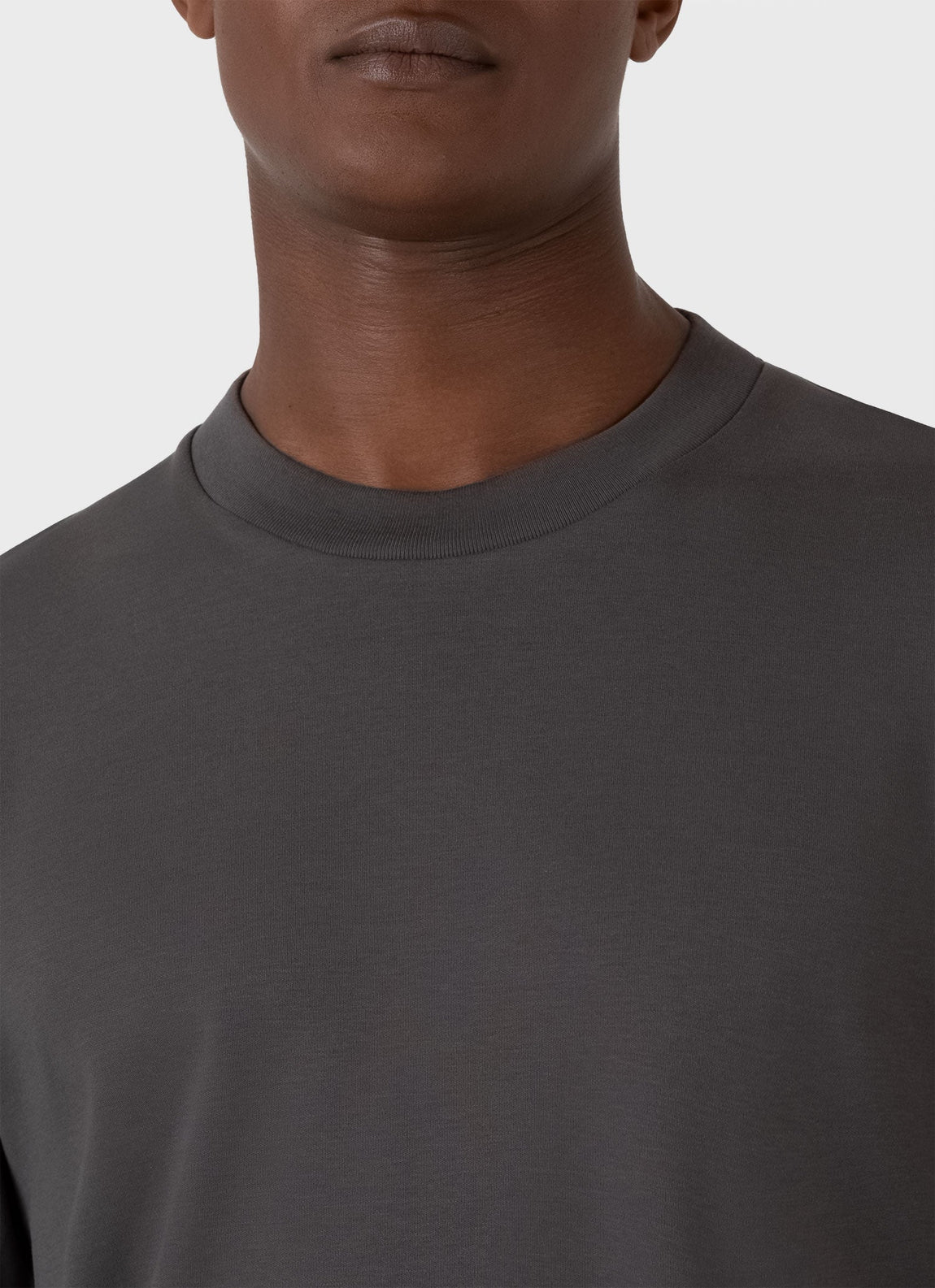 Men's Long Sleeve Heavyweight T-shirt in Charcoal