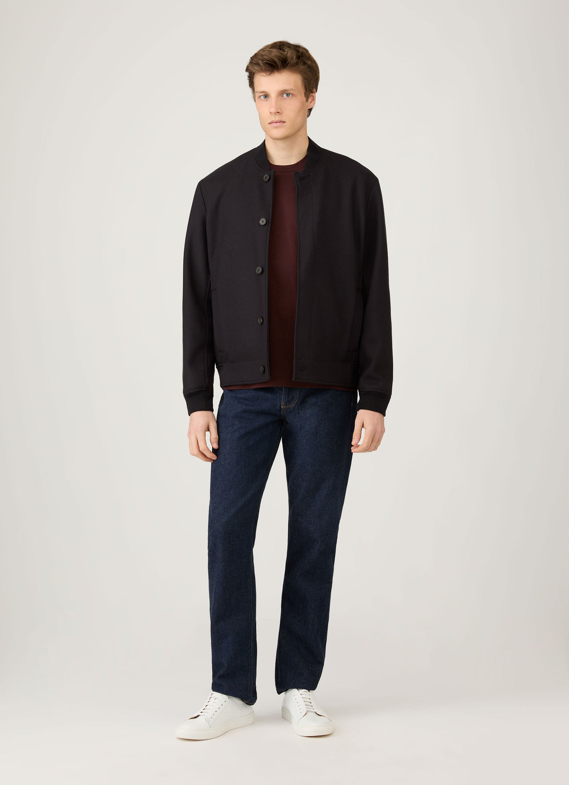 Men's Long Sleeve Heavyweight T-shirt in Bakelite