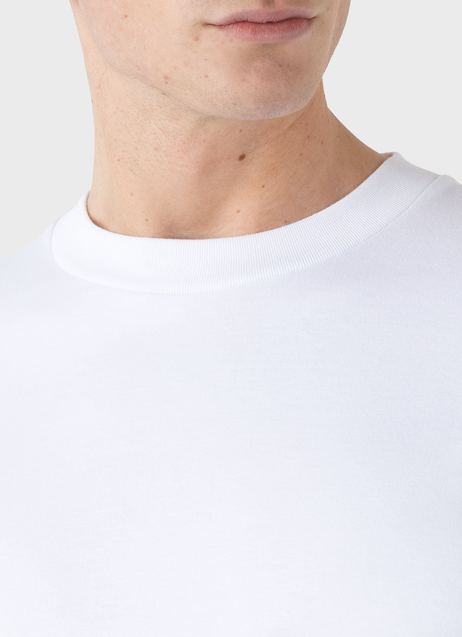 Men's Long Sleeve Heavyweight T-shirt in White