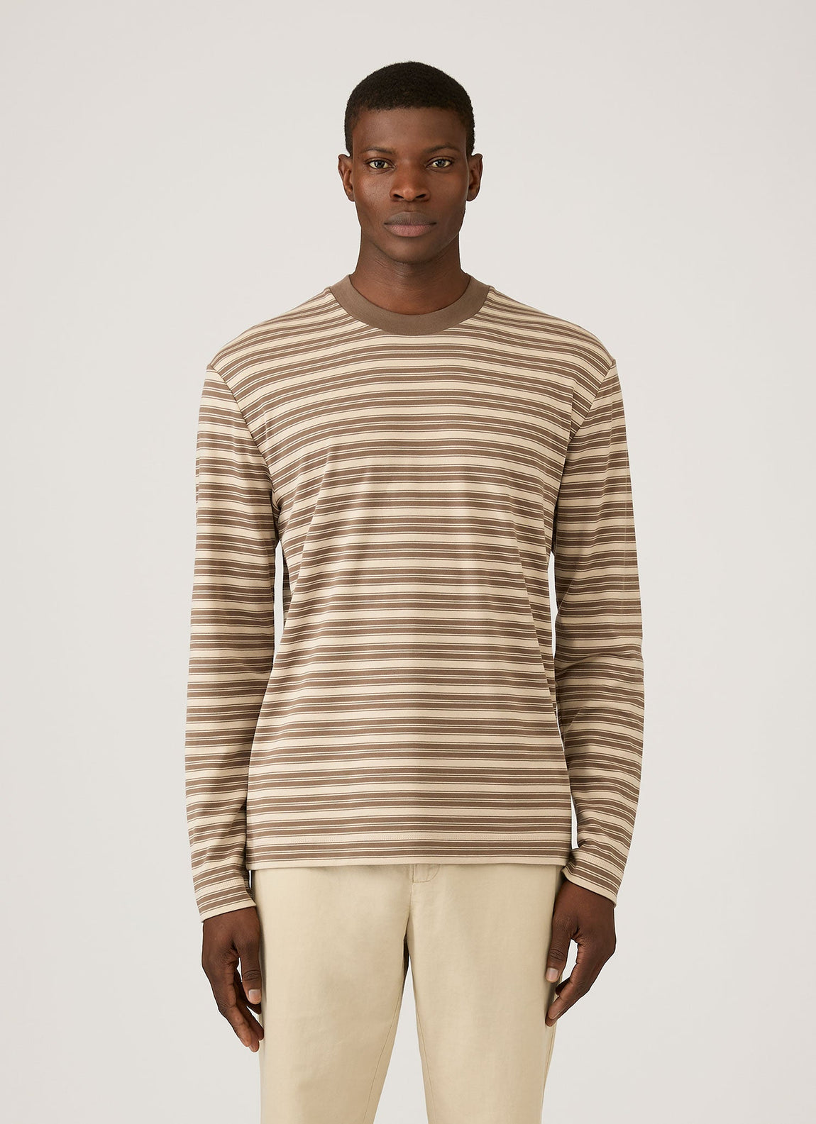Men's Long Sleeve Heavyweight T-shirt in Hazelwood/Dark Cedar