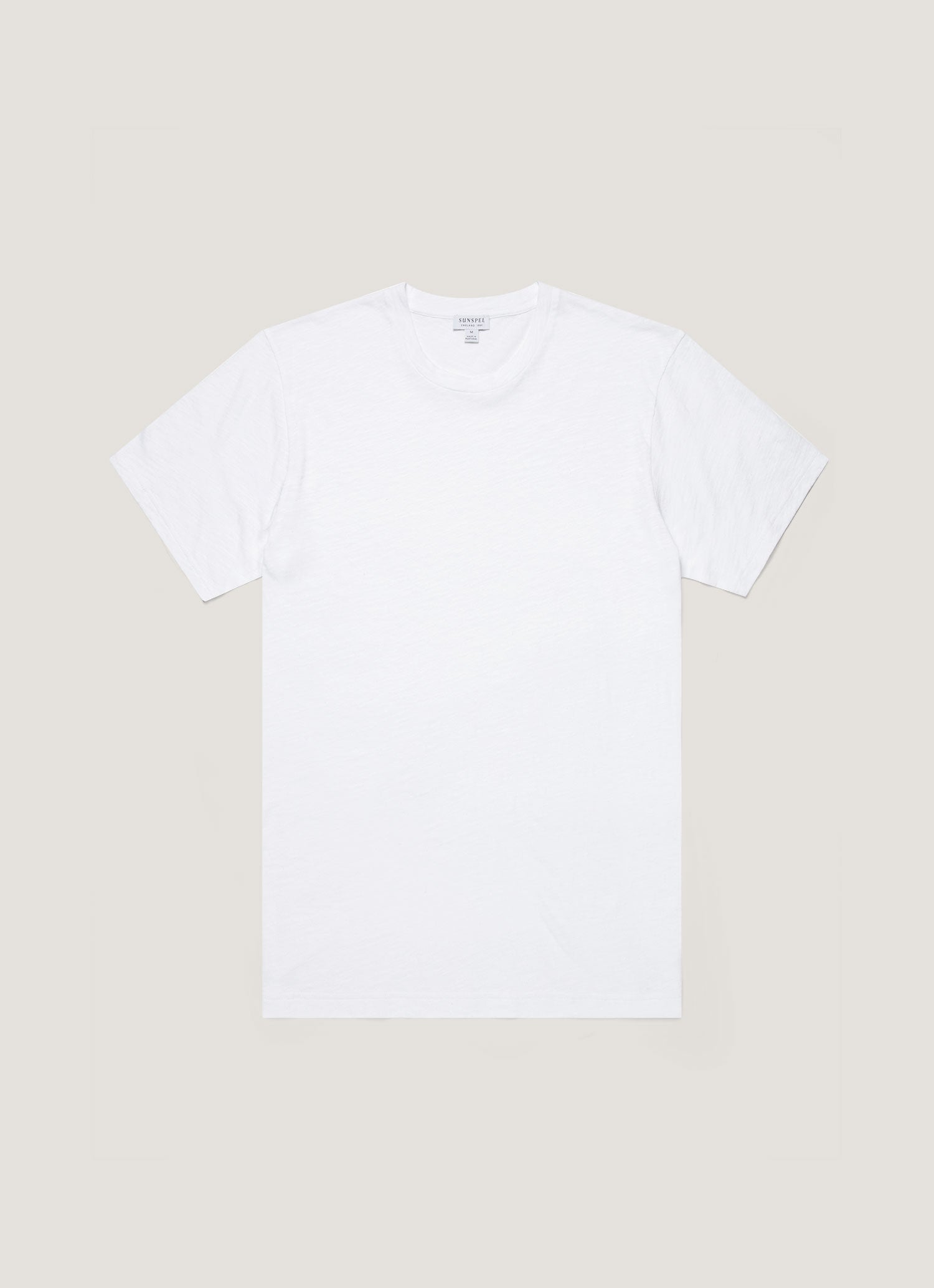 Men's Cotton Linen T-shirt in White | Sunspel