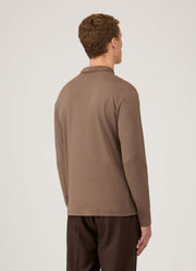 Men's Roll Neck Heavyweight T-shirt in Bark
