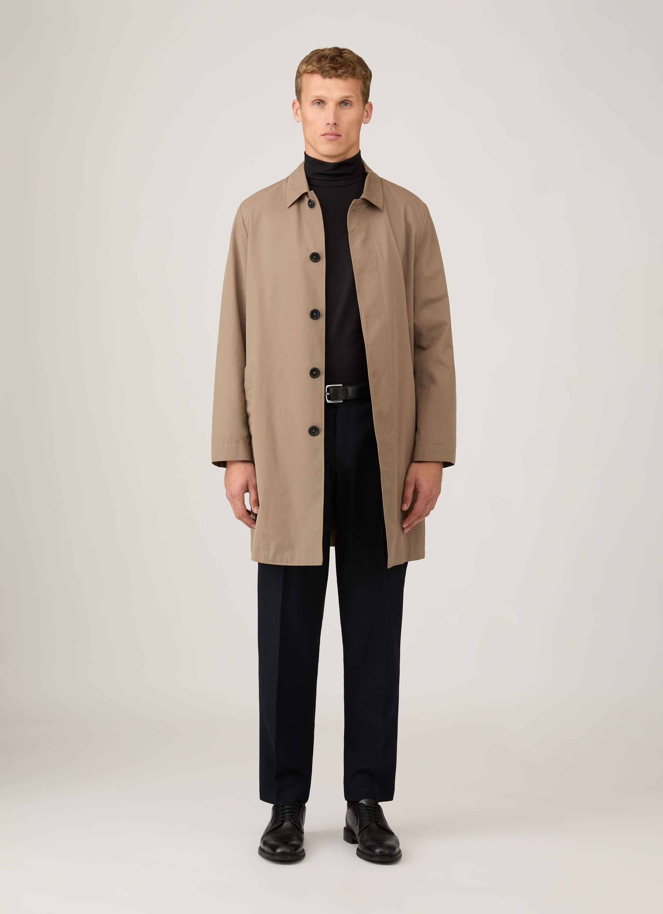 Men's Roll Neck Heavyweight T-shirt in Black