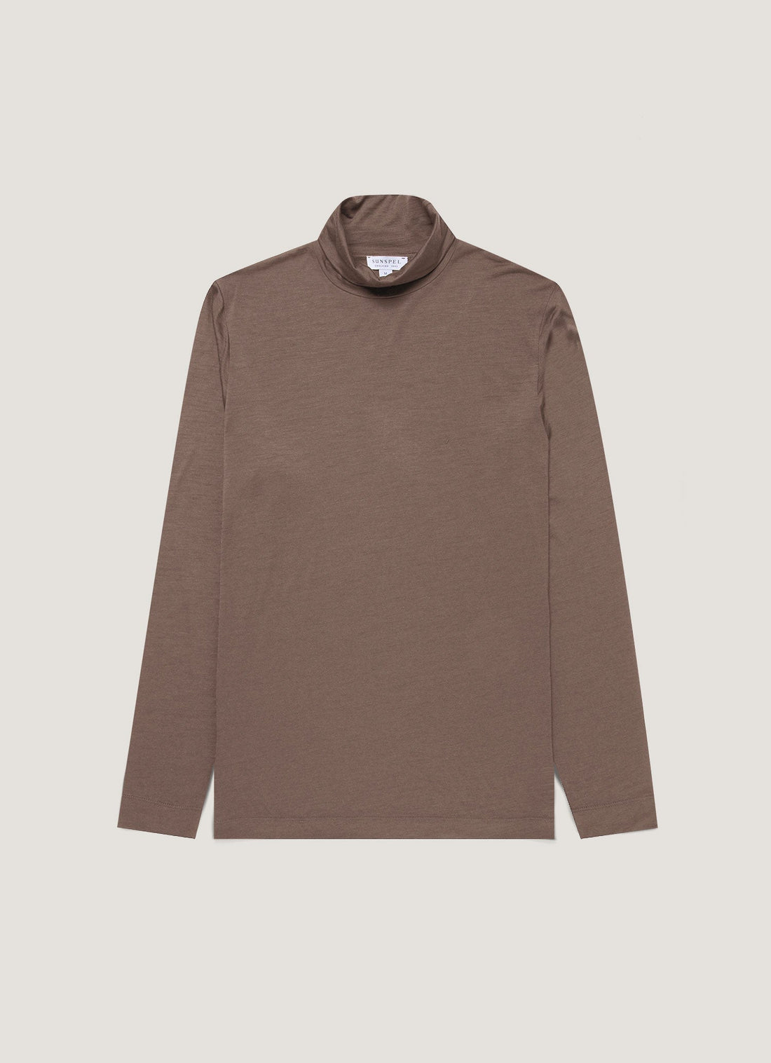 Men's Ultra-Fine Merino Roll Neck in Sandstone