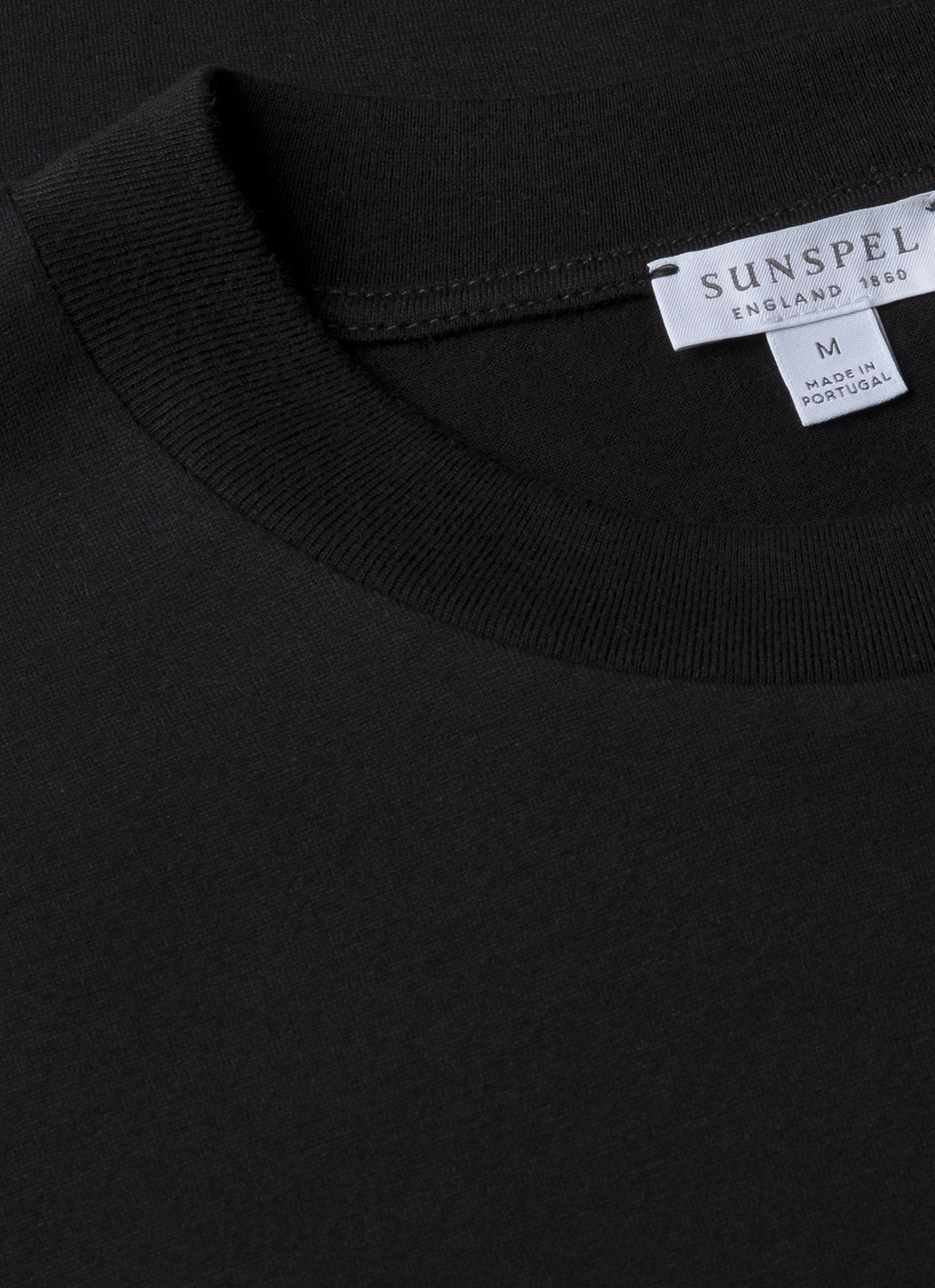 Men's Silk Cotton Cashmere T-shirt in Black