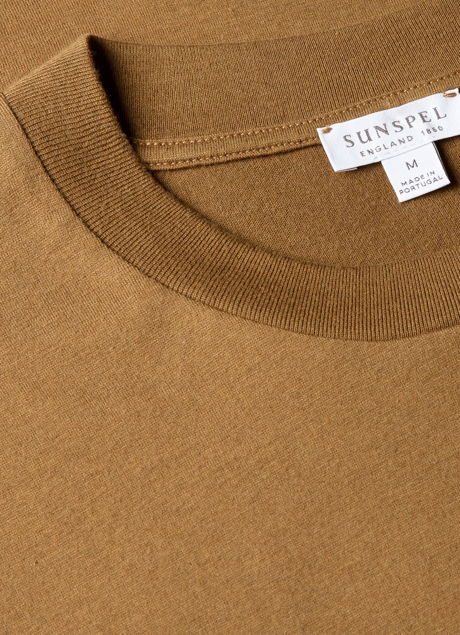 Men's Silk Cotton Cashmere T-shirt in Walnut | Sunspel