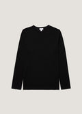 Men's Long Sleeve Heavyweight Jersey T-shirt in Black