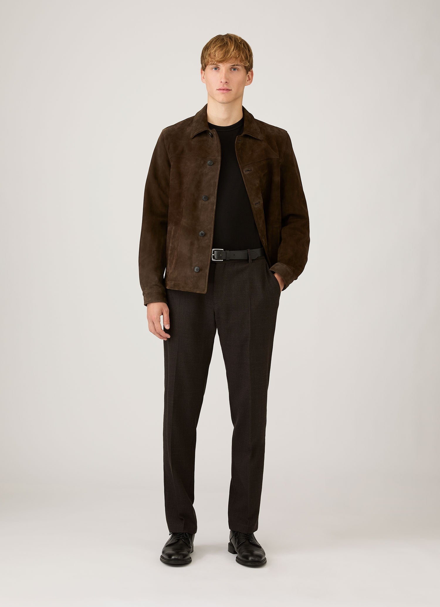 Men's Long Sleeve Heavyweight Jersey T-shirt in Black