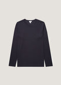 Men's Long Sleeve Heavyweight Jersey T-shirt in Navy