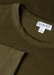 Men's Long Sleeve Heavyweight Jersey T-shirt in Deep Olive