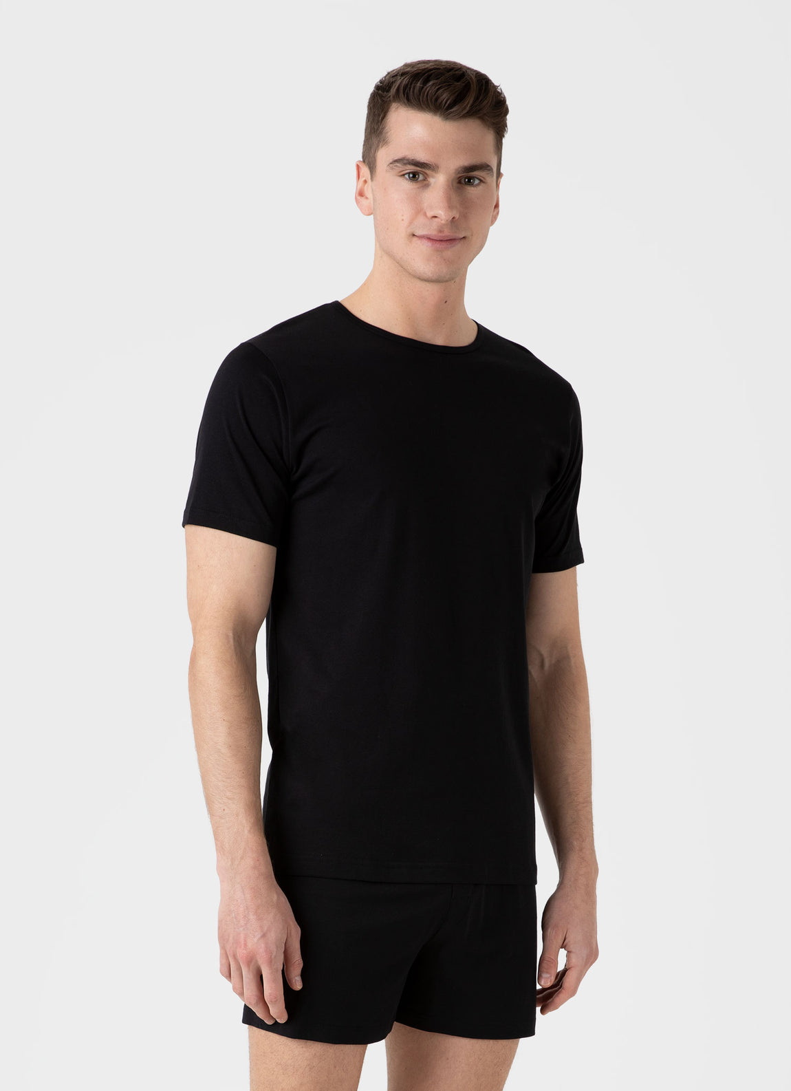 Men's Superfine Underwear T-shirt in Black