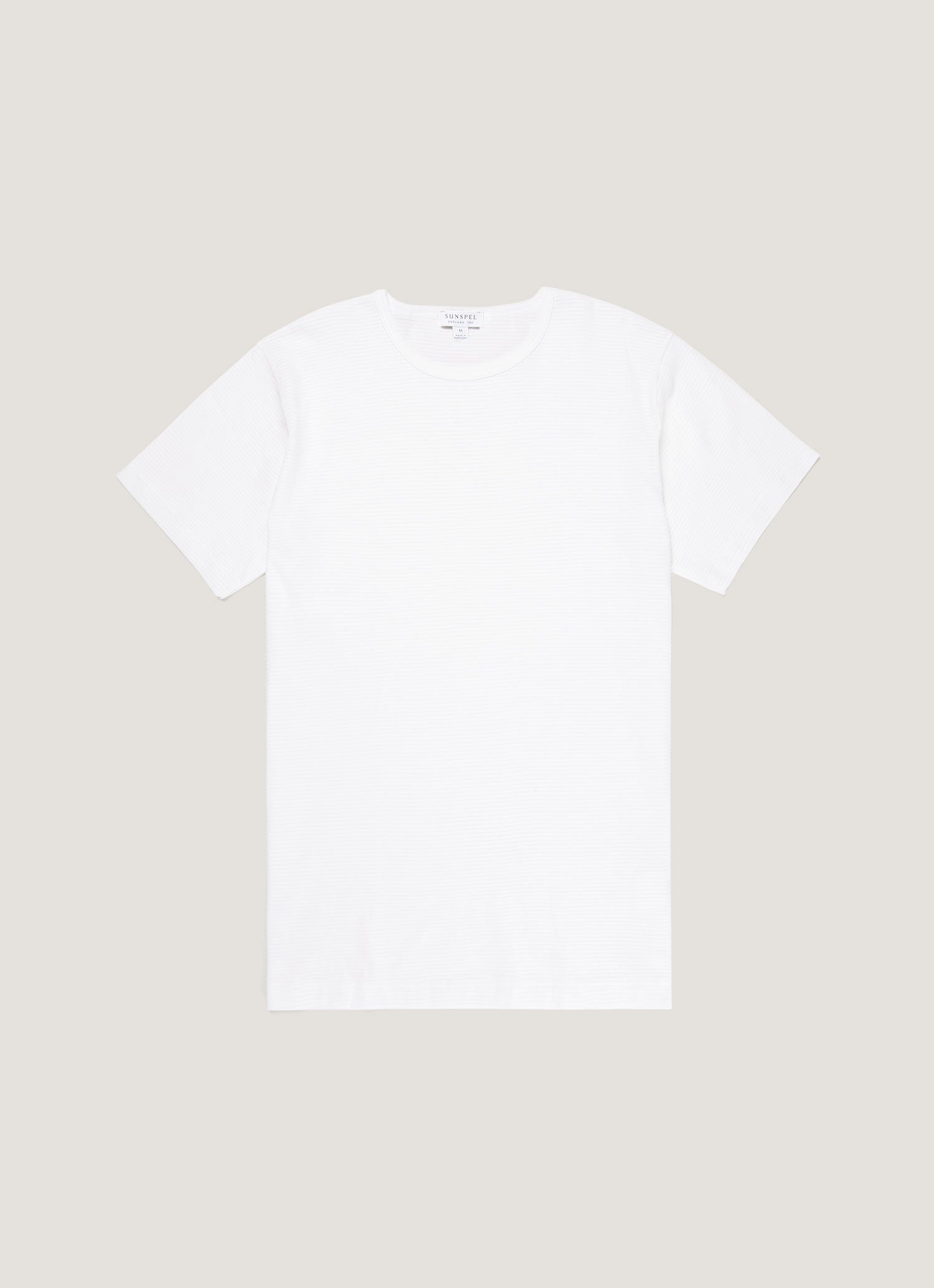 Men's Cellular Cotton Underwear T-shirt in White | Sunspel