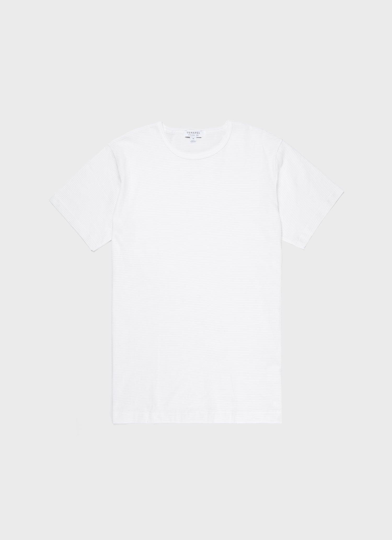 Men's Cellular Cotton Underwear T-shirt in White | Sunspel