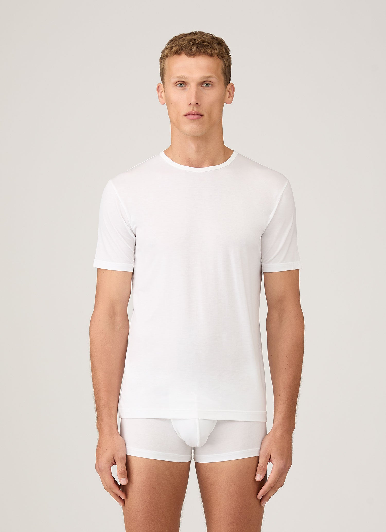 Men's Tencel™ T-shirt in White | Sunspel
