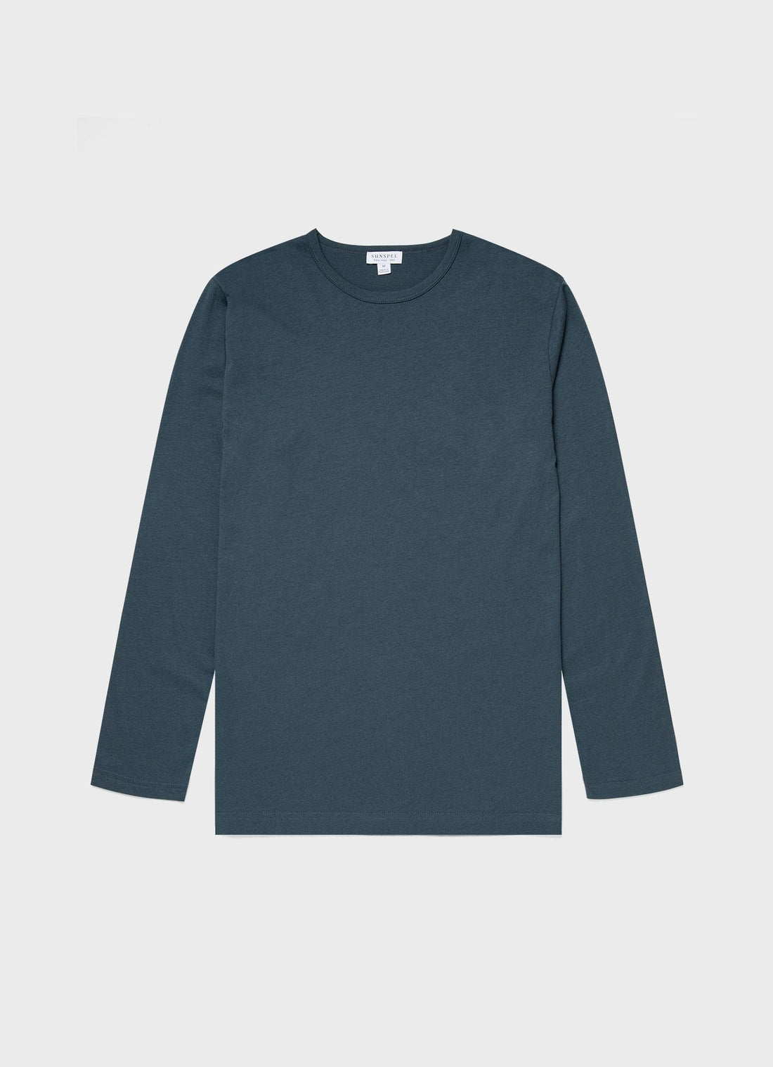 Men's Cotton Modal Lounge Long Sleeve T-shirt in Dark Petrol