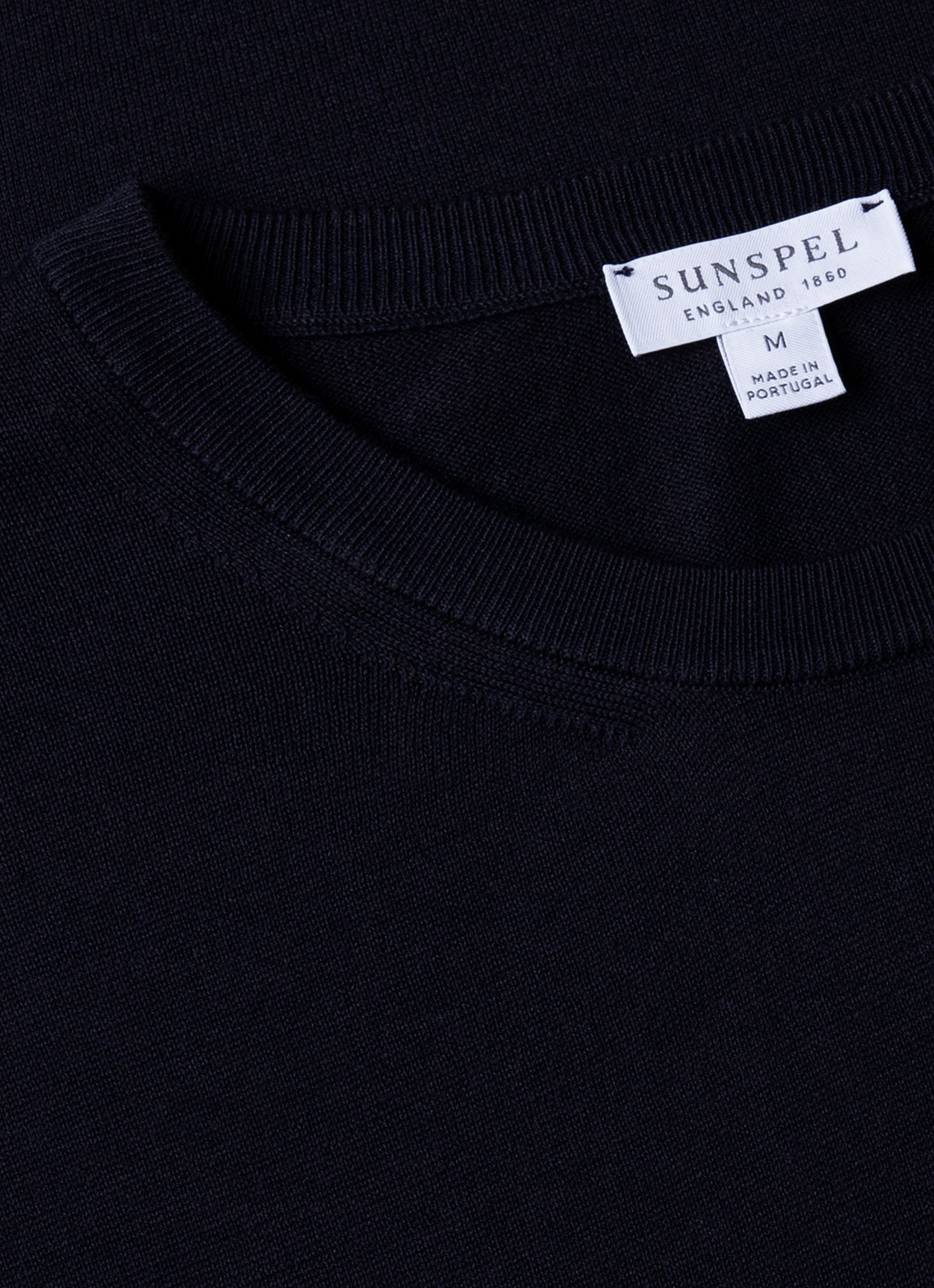 Men's Sea Island Cotton Knit T-shirt in Light Navy