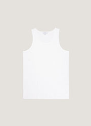 Men's Cellular Cotton Underwear Vest in White