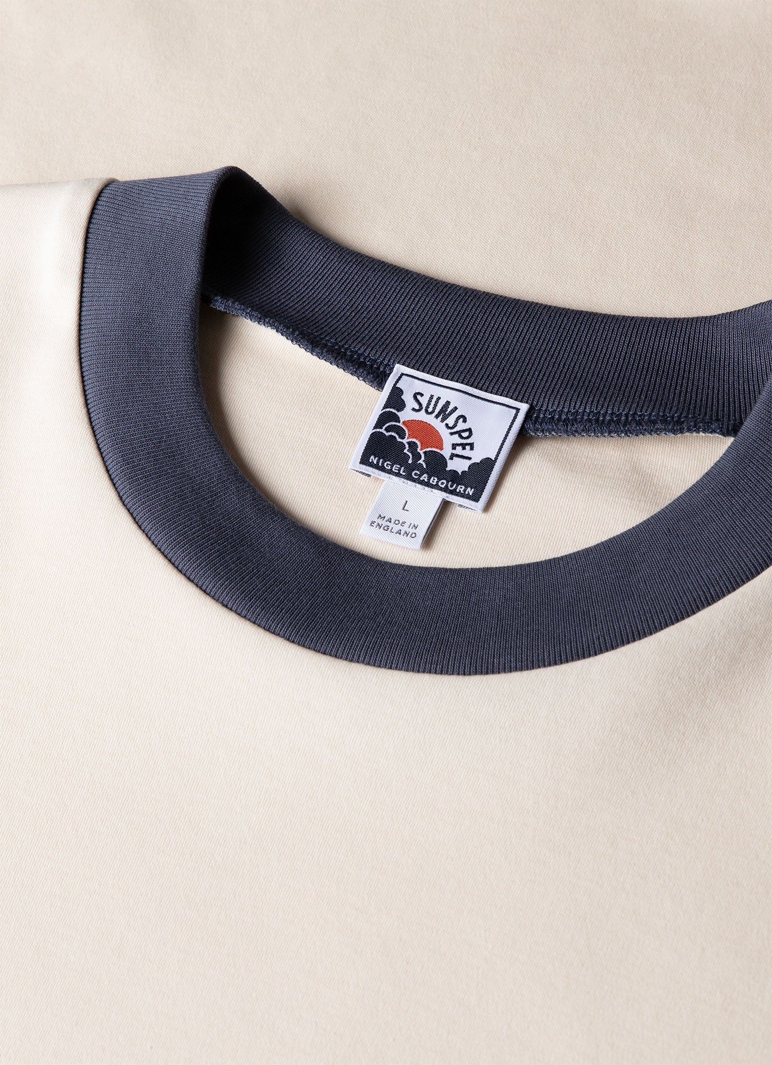 Men's Sunspel x Nigel Cabourn Carbon Brushed T-shirt in Undyed