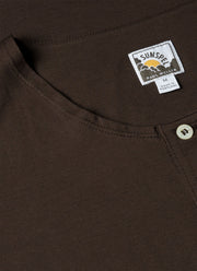 Men's Sunspel x Paul Weller Henley in Dark Brown