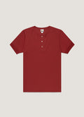 Men's Sunspel x Paul Weller Henley in Dark Cherry
