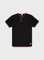 Men's Paul Weller College Henley in Black