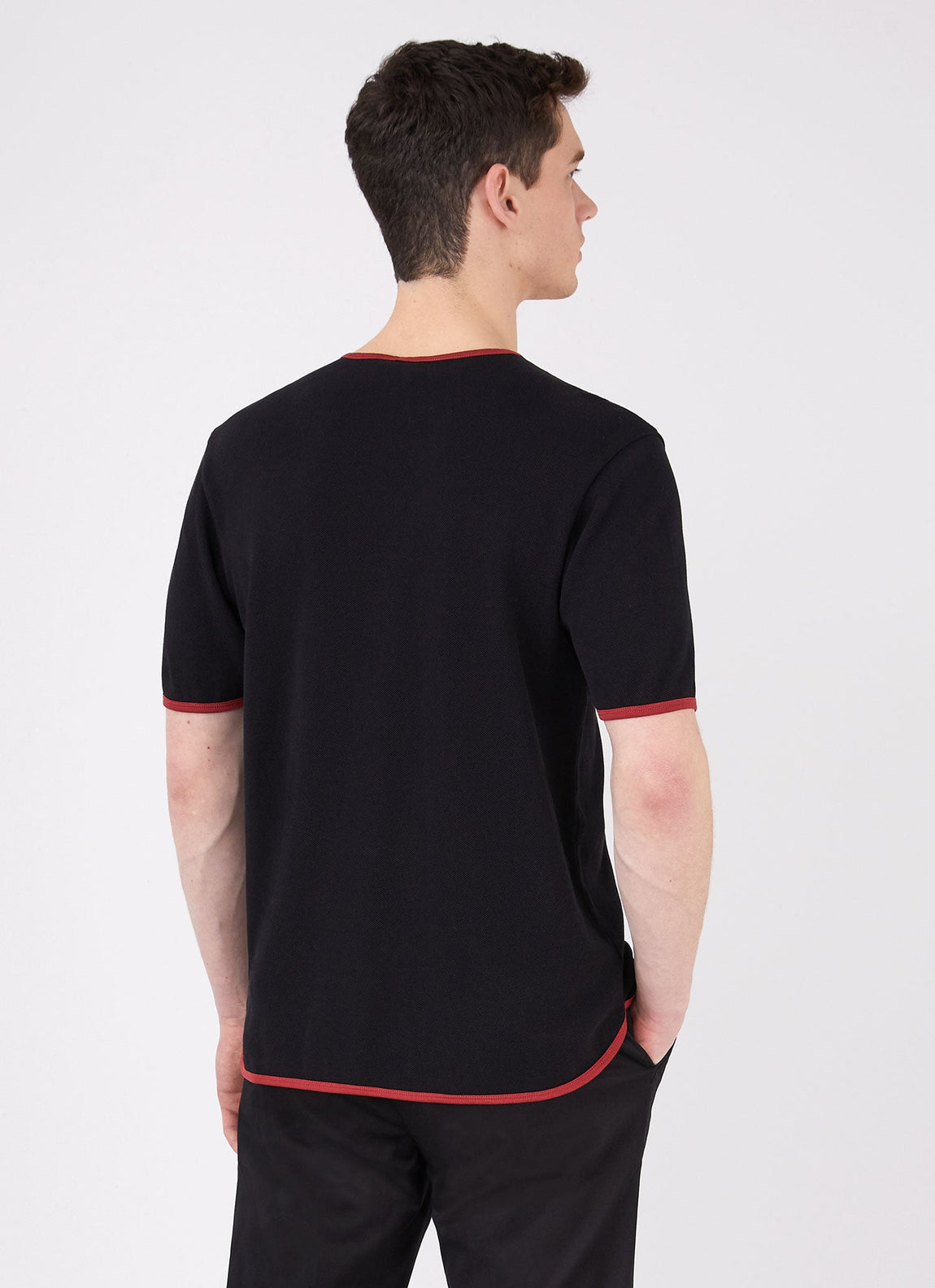 Men's Paul Weller College Henley in Black