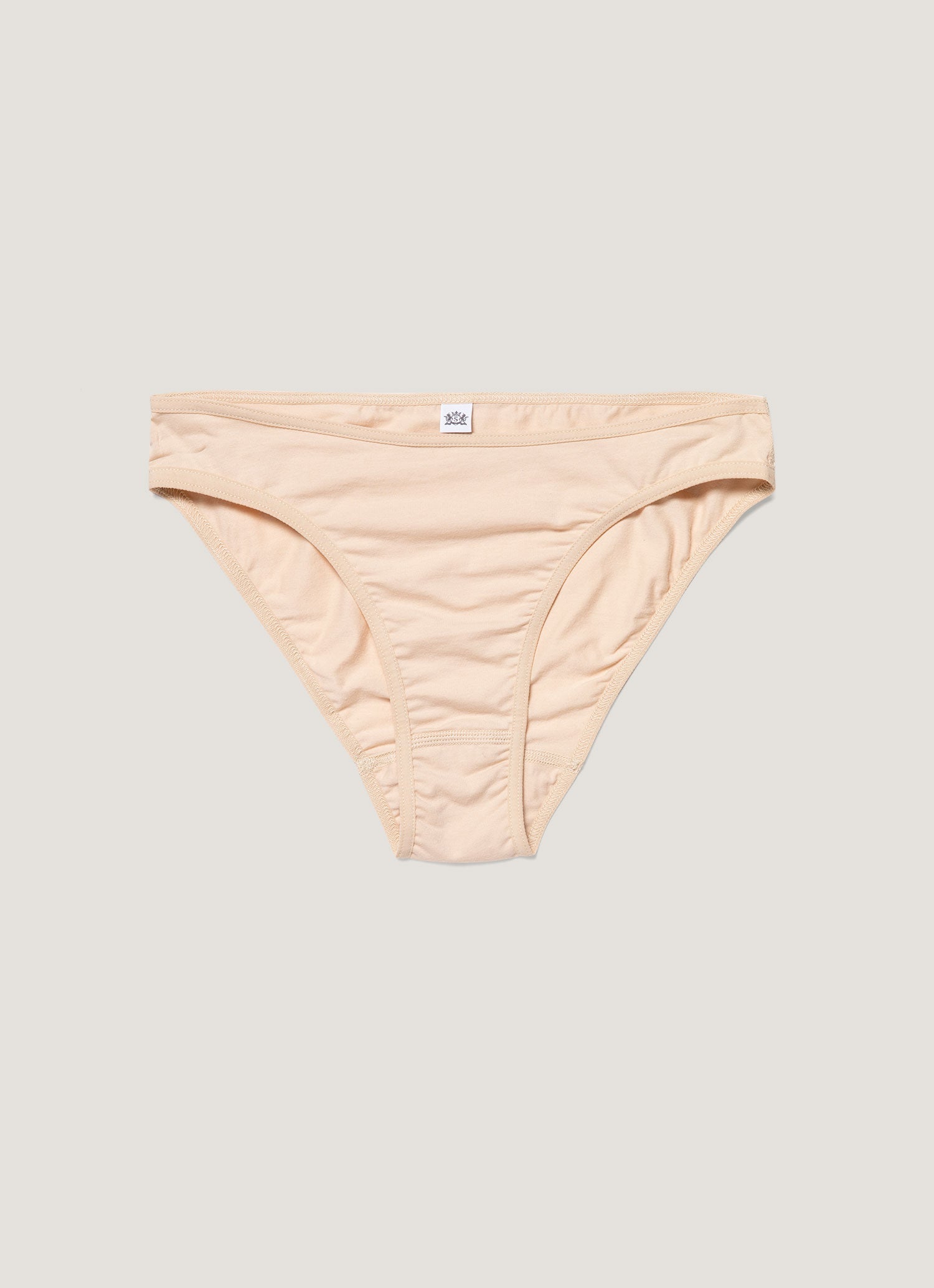 Women's Cotton Brief in Beige