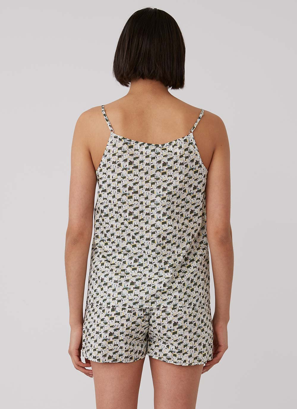 Women's Printed Cotton Cami in Liberty Cameras