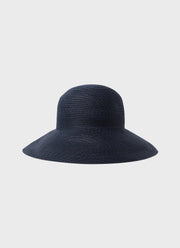 Women's Kijima Takayuki and Sunspel Paper Hat in Navy