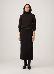 Women's Lambswool Crew Neck Jumper in Truffle