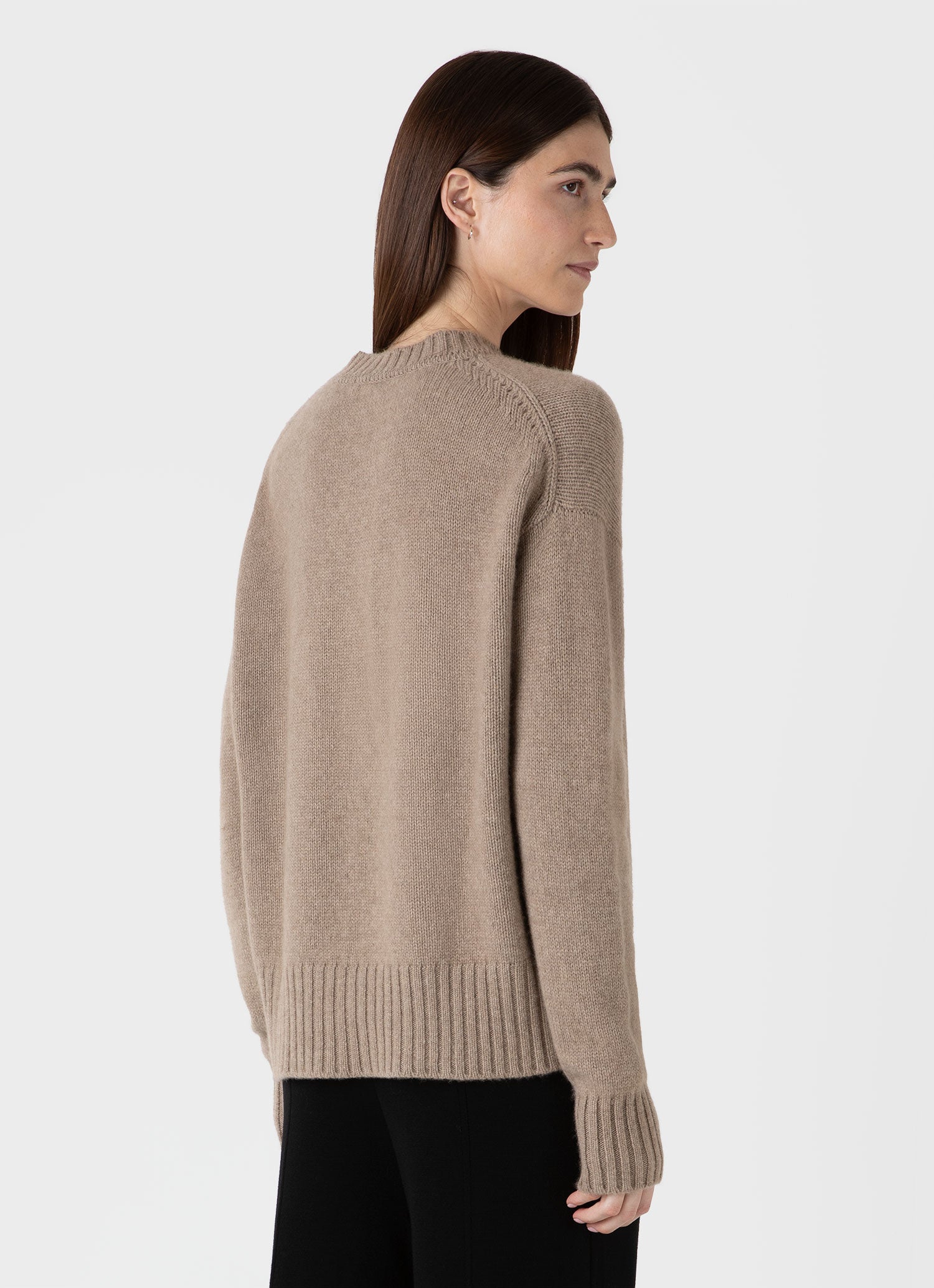 Women's Roxburgh Cashmere Jumper in Natural Brown