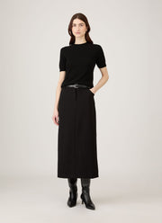 Women's Cashmere T-Shirt in Black