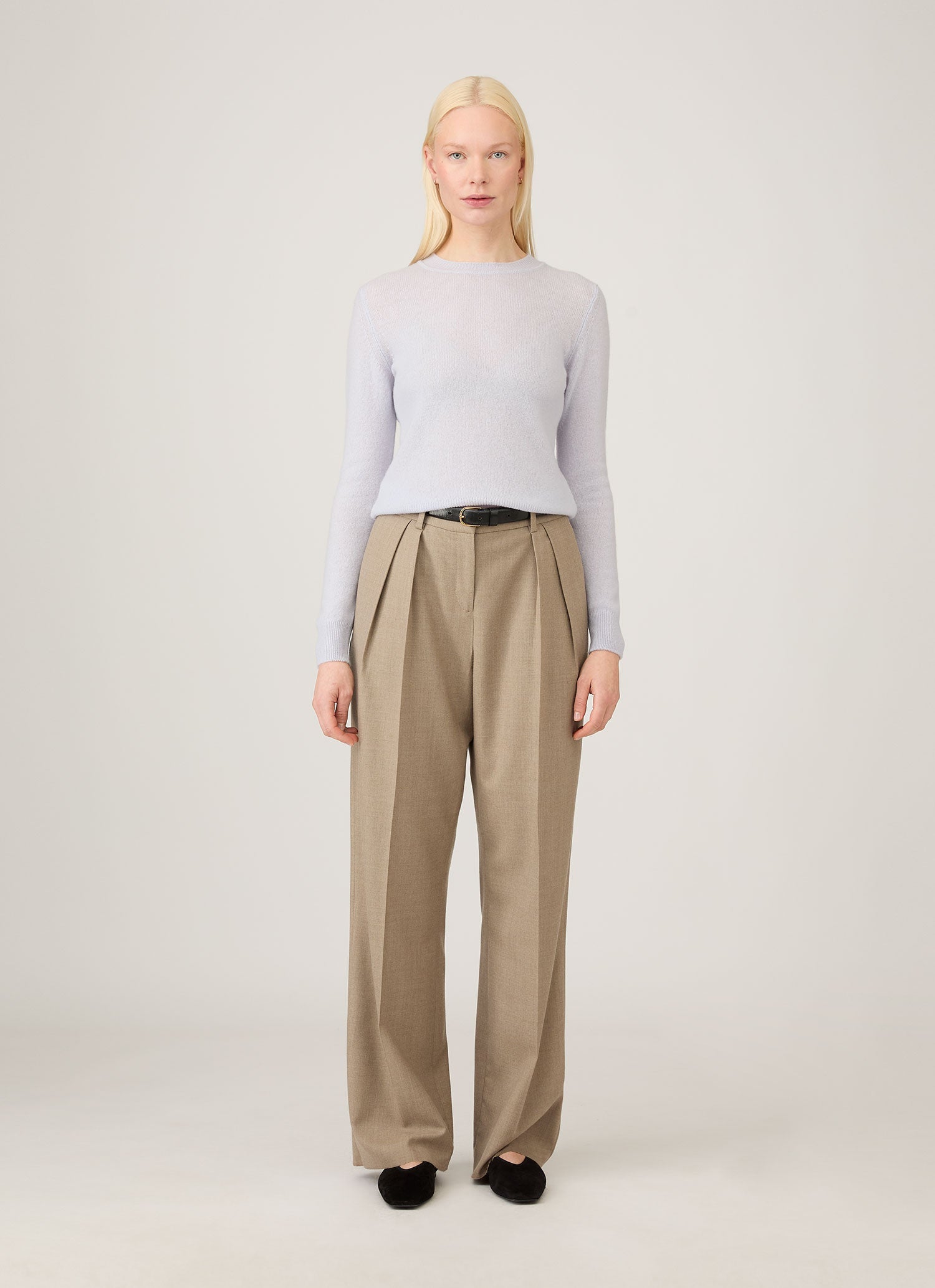 Women's Cashmere Jumper in Ice Blue