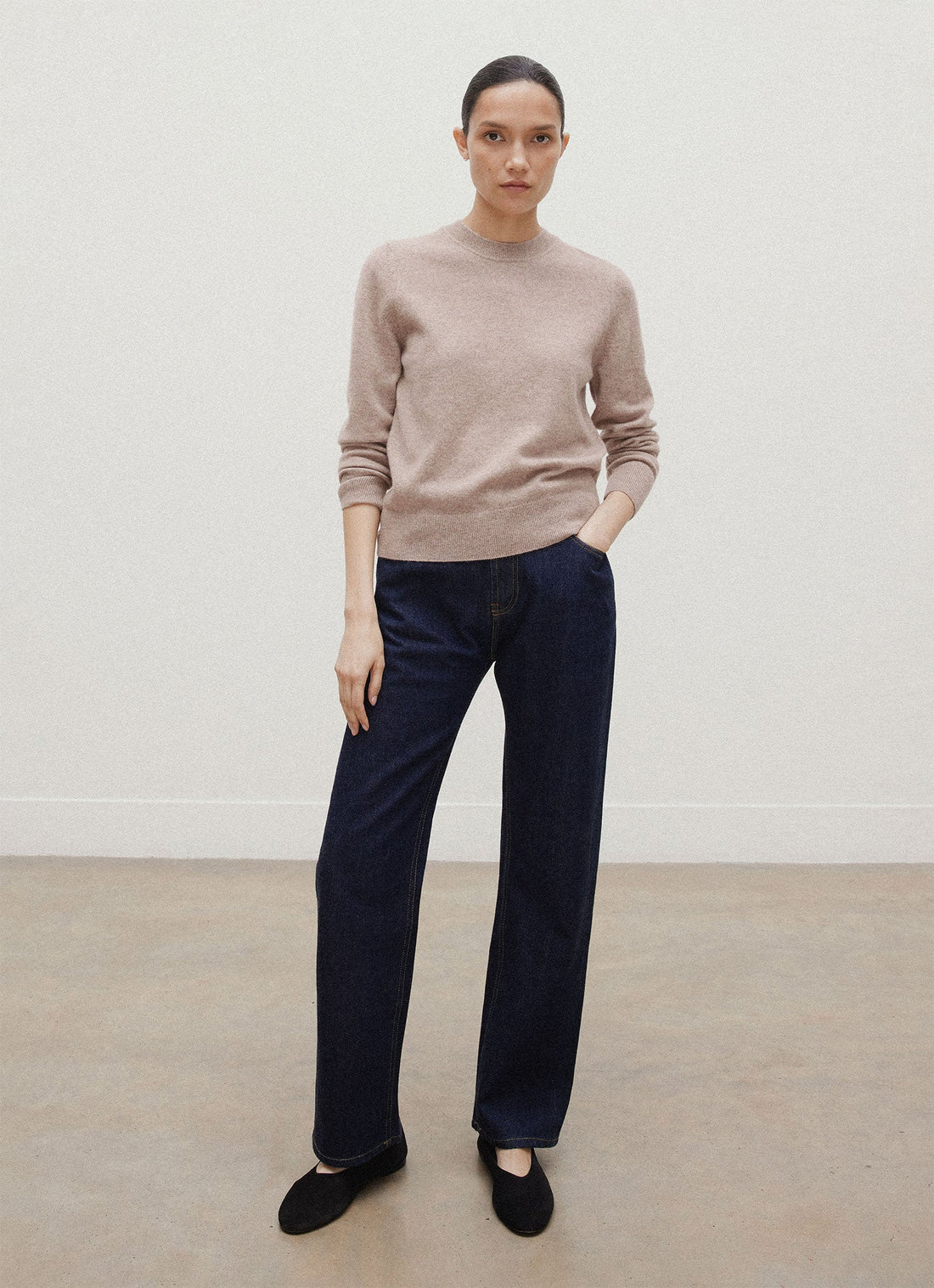 Women's Cashmere Jumper in Mink