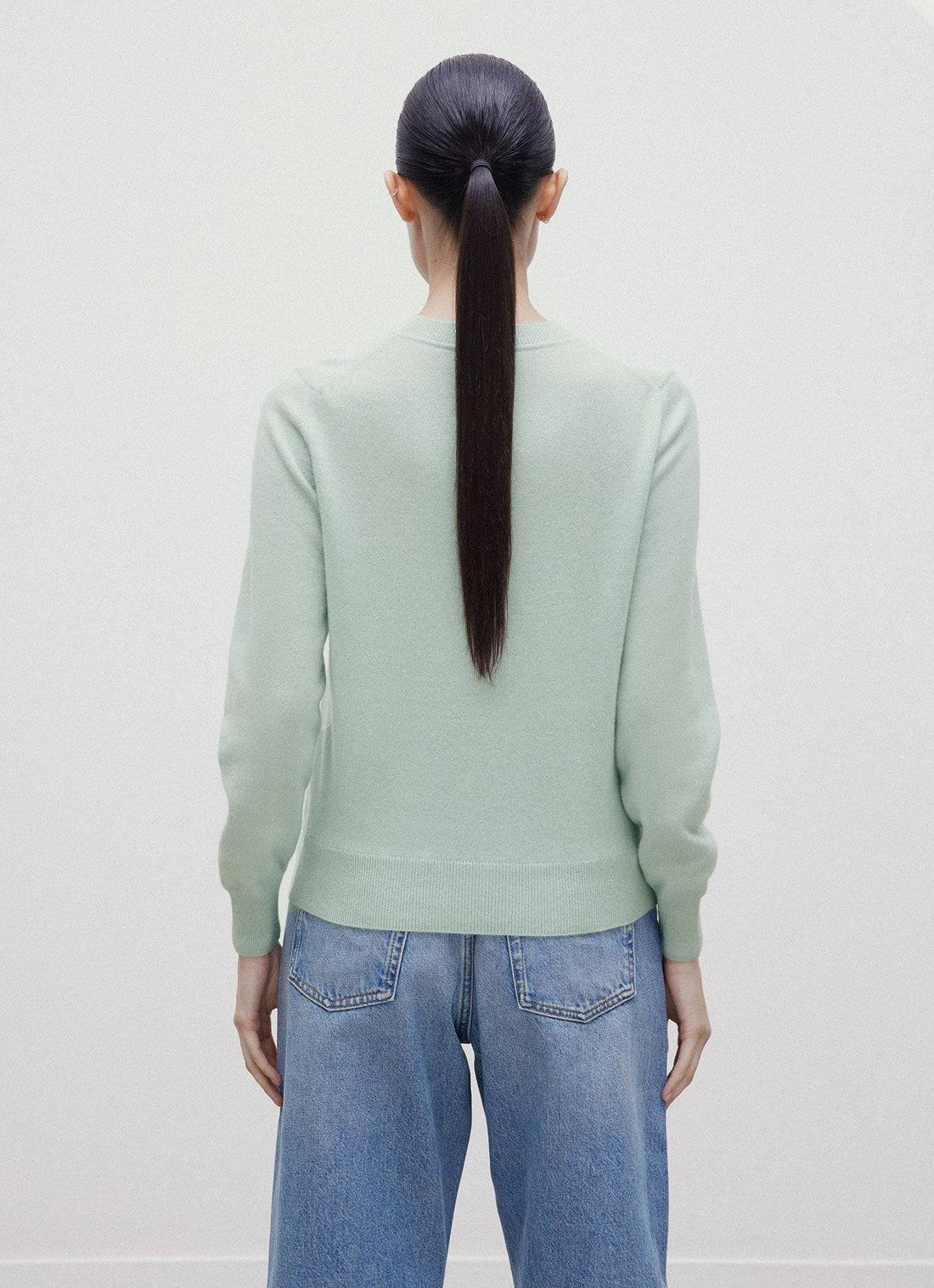 Women's Cashmere Jumper in Light Green