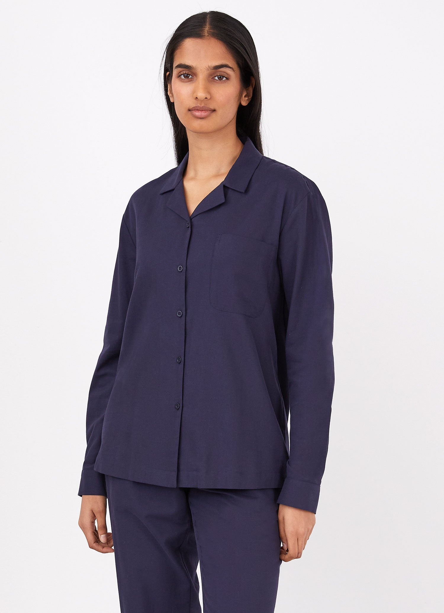 Women's Pyjama Shirt in Navy9