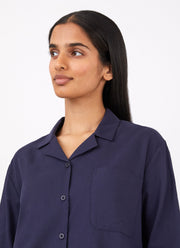 Women's Pyjama Shirt in Navy9